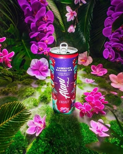 Alani Hawaiiian Shaved Ice 12 Pack, Sugar Free, Low Calorie Energy Drinks, 12 Fl Oz Cans thumbnail 7