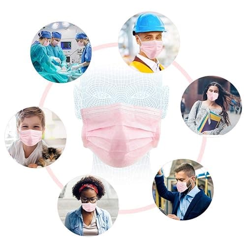 Disposable Face Masks (Pink) thumbnail 4