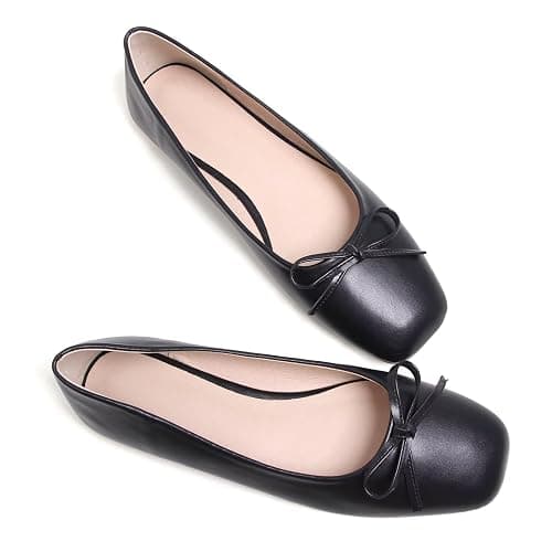 Dear Time Women's Casual Foldable Ballet Flats Square Toe Ballerina Flats Shoes Comfortable thumbnail 2