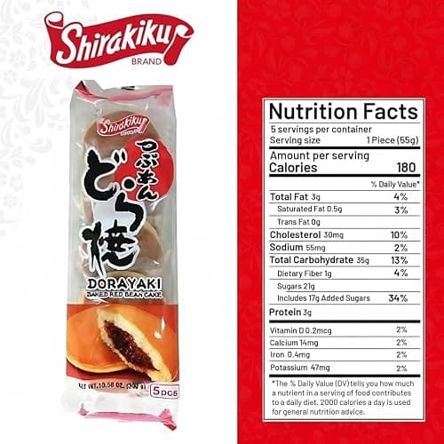 Shirakiku Dorayaki Red Bean Japanese Snacks – Mini Red Bean Pancakes from Japan – Sweet Asian Snacks, Popular Japanese Treat, 10.58 oz (Pack of 1) thumbnail 2