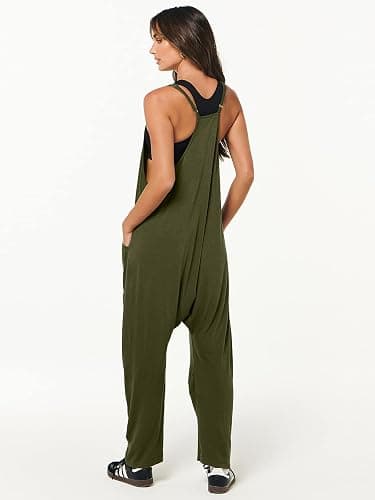 ANRABESS Jumpsuits for Women Casual Summer Overalls Sleeveless Spaghetti Strap Romper Jumpers Trendy Beach Vacation Outfits thumbnail 5