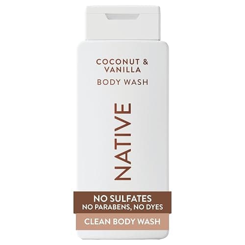 Native Clean Body Wash, Gentle & pH-balanced for Sensitive Skin, 24-Hr Freshness for Women & Men, Vegan & Cruelty-Free, Free of Sulfates, Parabens & Phthalates, Coconut & Vanilla, 18fl oz - Image 1