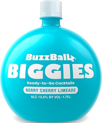BuzzBallz Biggies Berry Cherry Limeade, Ready to Drink Berry Cocktail, 13.5% ABV, 1.75l, Ideal for Parties, Pre Mixed Cocktail Made from Vodka, Cherry, Blue Raspberry & Lime - Image 1