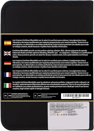 120 Colouring Pencils Zip-Up Set Perfect for Drawing, Sketching, Shading & Coloring, Vibrant Coloured Pencils for Adults & Pro Artists thumbnail 10