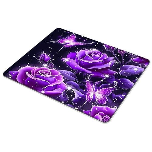 Deep Purple Rose Mouse pad Customized Mousepad Non-Slip Rubber Base Mouse Pads for Computers Laptop Office Desk Accessories Mouse pad thumbnail 4