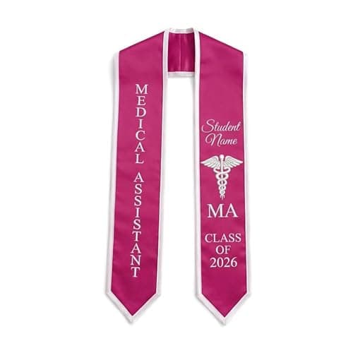 Chillever Personalized Medical Assistant Stole Custom Name MA Graduation Sash Class 2026 Gift Healthcare Graduate Ceremony - Image 1