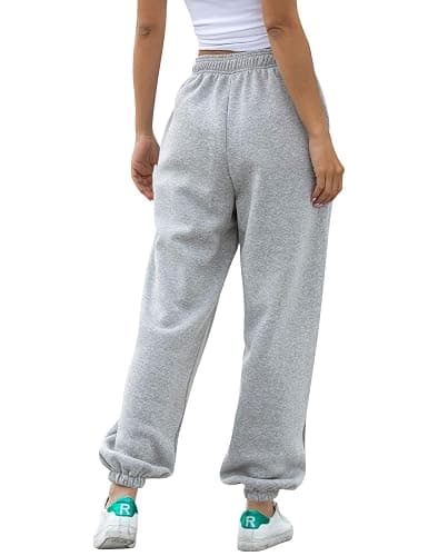 HeSaYep Women's High Waisted Sweatpants Workout Active Joggers Pants Baggy Lounge Bottoms thumbnail 2