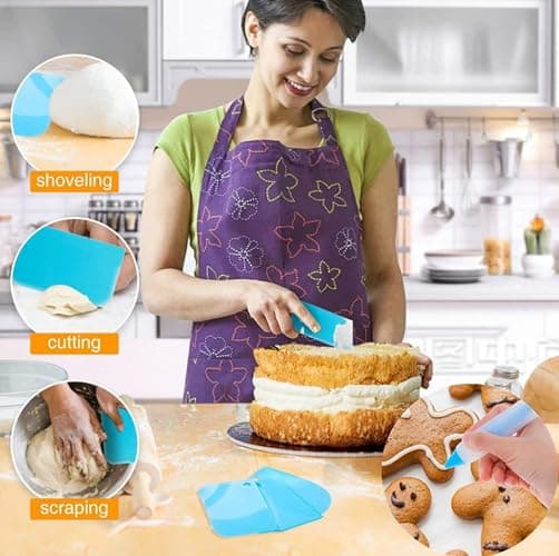 AZOMKER Cake Decorating Kits, Cake Accessories, Baking Accessories, Cake Plate Rotatable, Backset, Cake Rotator, Sprayer Bags Set (255pieces) thumbnail 7