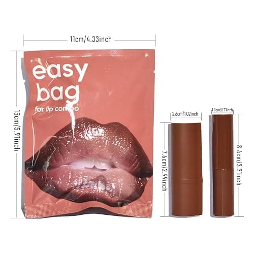 Nourishing Lip Gloss with Brown Lip Liner Lip Combo Sets, Solid Lip Gloss Jelly Lipstick High Shine, Nude Lip Kit with Lip Liner and Gloss for Women, Lightweight Long-Lasting Lipstick Makeup Gift, 01 thumbnail 7