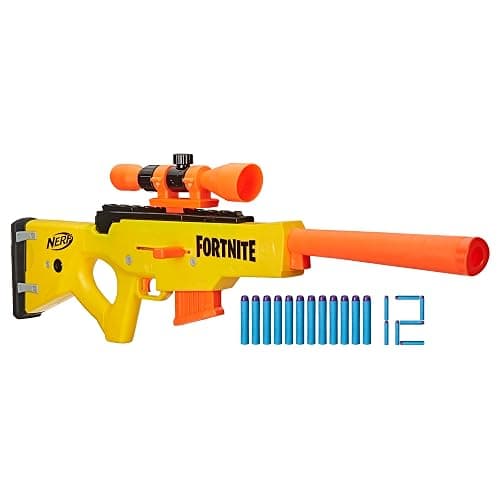 Nerf Fortnite BASR-L Bolt Action, Clip Fed Blaster - Includes Removable Scope, 6-Dart Clip and 12 Official Elite Darts - Image 1