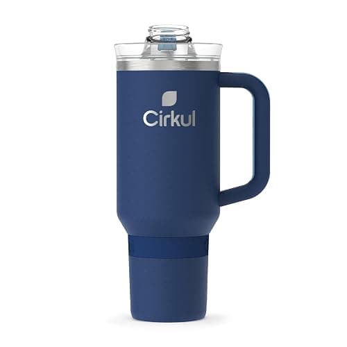 Cirkul 40oz. Midnight Blue Stainless Steel Tumbler with Handle, All-Day StrawSip™, Double-Wall Insulated thumbnail 2