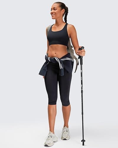 Sports Bras for Women, Criss-Cross Back Padded Medium Support Sports Bra Strappy Medium Impact Workout Yoga Bra thumbnail 4