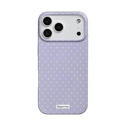 inewateri Compatible for iPhone 17 Pro Max Case with Cute Fashion Polka Dot Aesthetics Design Simple Cases for Soft TPU Slim Protection Cover-Purple - Image 1