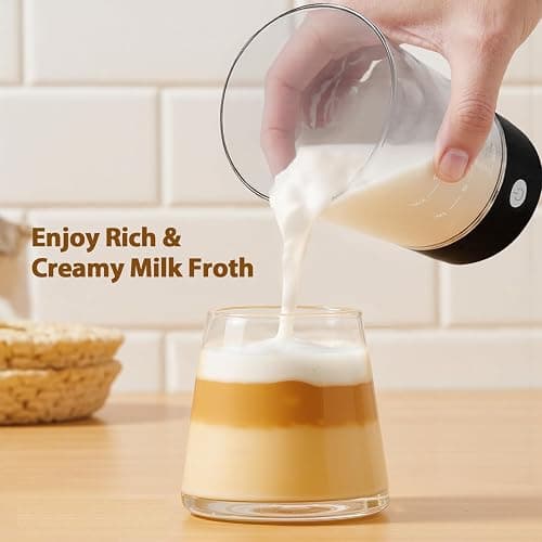 IDOSF Cold Foam Maker Frother Blender for Coffee - Handheld-Free - One-Button Battery Powered - Frother for Cold Foam - Ideal Gift (Smoky Black) thumbnail 5