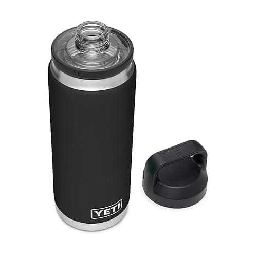 YETI Rambler 26 oz Bottle, Vacuum Insulated, Stainless Steel with Chug Cap, Black - Image 1