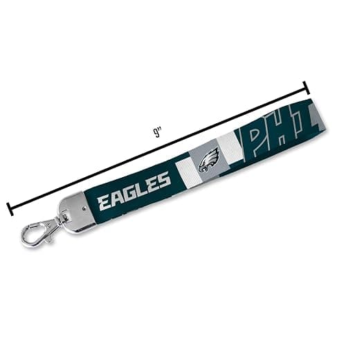 Rico Industries NFL Football Standard Wrist Lanyard Key Chain, Cute Wristlet Strap Holder for Car Keys ID Badges Card Wallet thumbnail 5