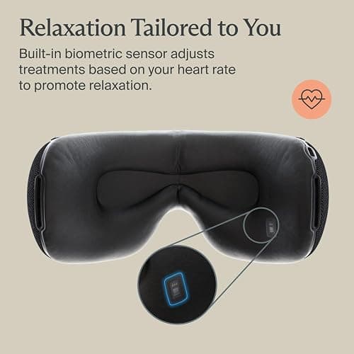 Therabody SmartGoggles (2nd Generation) Heated Eye Mask & Eye Massager - Blackout Sleep Mask & Temple Massage for Personalized Relaxation, Stress Relief & Headache Relief thumbnail 7