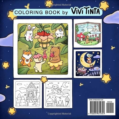 Fuzzy Tales: Fairycore Coloring Book for Adults & Teens Featuring Adorable Animals Characters (Fuzzy Friends Coloring) thumbnail 2