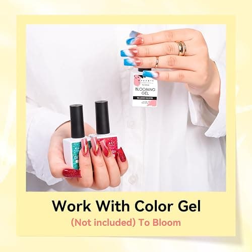 Makartt Blooming Gel Nail Polish - 15ml Clear Soak Off UV LED Blossom Gel Nail Polish for Nail Decoration, Nail Painting, Blooming Effect DIY Salon Use thumbnail 9
