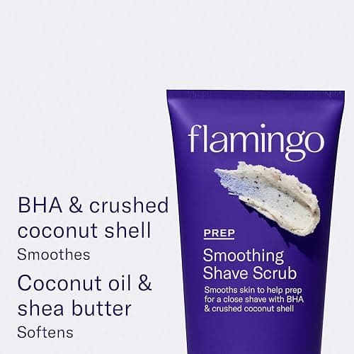Flamingo 3-Step Shaving Set for Women - Smoothing Prep Scrub, Nourishing Shave Oil, and Soothing Post Shaving Serum - Glow Shave Collection thumbnail 2