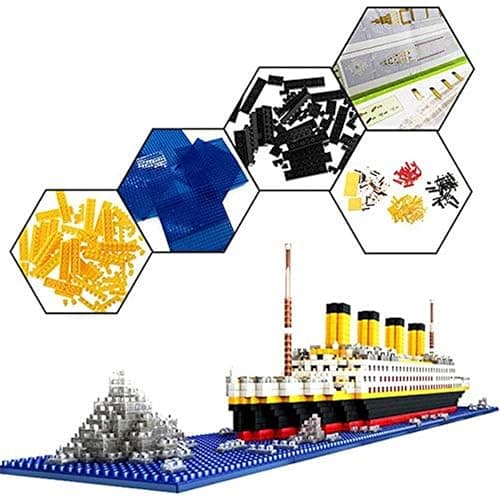 Titanic Model Building Blocks Micro Mini Bricks 3D Puzzle Set Educational Toys thumbnail 5