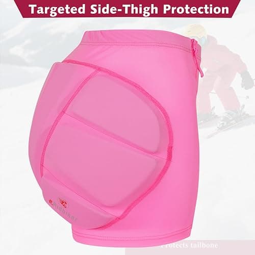 Kids Snowboard Protection Impact Shorts with Zipper，Snowboard Butt Pad Women, Butt Pads Snowboarding for Ski Protection Snowboard Padded Shorts thumbnail 4