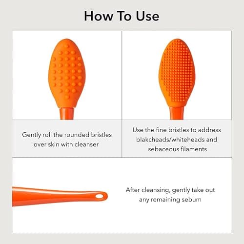 APRILSKIN Pore Cleansing Facial Silicone Brush | for Blackheads Removal & Face Scrubber | Gentle Exfoliation | Deep Pore Cleaning Massager | Pairs with Aprilskin's Carrotene Cleansing Balm thumbnail 3