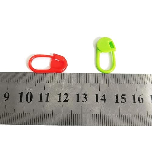 50 Pieces Colorful Knitting Markers Crochet Clips Crochet Pins Bulk Stitch Markers Locking Stitch Knitting Place Markers DIY Craft Plastic Safety Pins Weave Stitch Needle Clip Counter(10 Colors) thumbnail 6