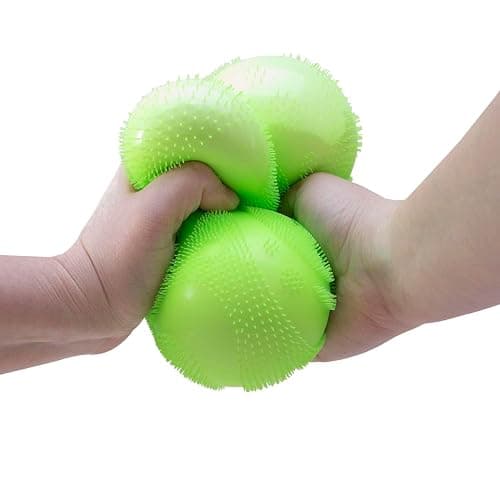Schylling Super NeeDoh Fuzzball Stress Ball Fidget Toy - Huge 4.5" in Diameter - Jumbo Squishy Squeezy Fun - Colors Assorted - Ages 3+ thumbnail 4