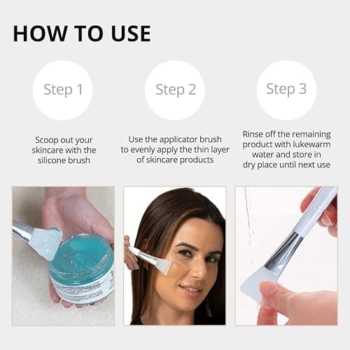 MyoLift 7eWellness Applicator Silicon Brush - Mask applicator brush for Facial Skincare, Reusable brush for the Anti Aging mask, Soft & Durable Face Mask Applicator for gels, DIY masks, easy-to-clean thumbnail 5