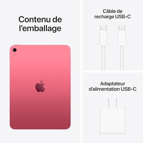 Apple iPad with A16 chip: 11-inch Liquid Retina Display, 128 GB, Wi-Fi 6, 12MP Front/12MP Back Camera, Touch ID, All-Day Battery Life — Pink thumbnail 6