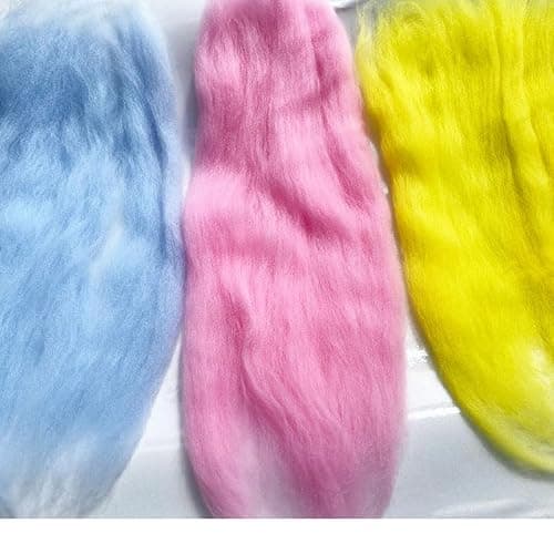 PurPlaisir 101 Color roving Yarn Fiber Wool Weaving is Used for DIY Crafts, Needle Felt Weaving is Used for Needle Felt Wool poking Fun thumbnail 3