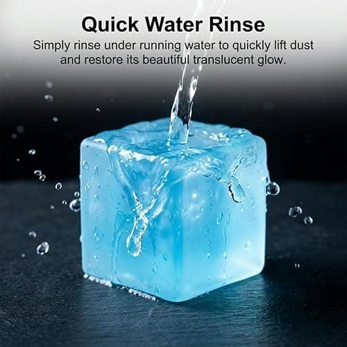 Ice Cube Slow Rising Stress Balls for Adults, 1 Inch Anxiety Relief Soft Ice Cube Squeeze Balls for Adult, Woman, Man, Party Favors, Birthday Gifts (Blue) thumbnail 4