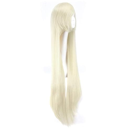 MapofBeauty 40" 100cm Anime Costume Long Straight Cosplay Wig Party Wig (Light Pink) - Light Pink thumbnail 3