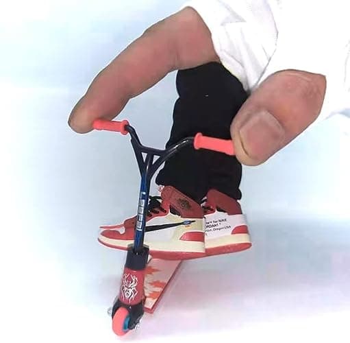 Jizlan 4Pcs Professional Finger Scooter Toy Alloy Metal for Use Fingerboard Obstacles Fingerboard Parks and Competitions, Skateboards Finger Boards, Alloy+Plastic thumbnail 9