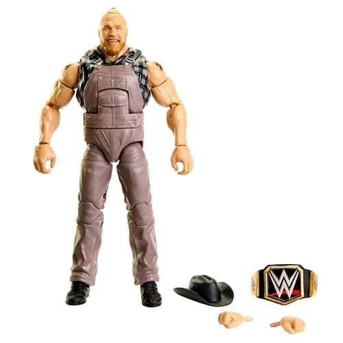 Mattel WWE Brock Lesnar Elite Collection Action Figure, Deluxe Articulation & Life-like Detail with Iconic Accessories, 6-inch thumbnail 2