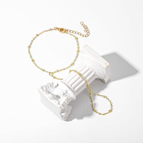 Mikovivi Stylish Chain Bracelet, Gold Stainless Steel Hand Ring Chain, Rhinestone Finger Ring, for Girls Women, 6.5in thumbnail 3