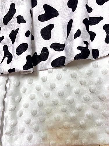 Baby Blanket for Boys Girls Super Soft Double Layer Minky with Dotted Backing Cute Cow Crib Receiving Blanket Bed Throws for Newborns Nursery Stroller Toddler 30 x 40 Inch (Black White Cow) thumbnail 4
