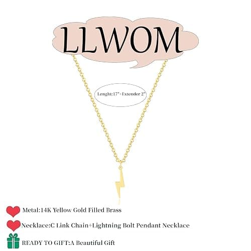 LLWOM Gold Necklace for Women-14k Gold Plated Infinity Necklace Star Of David Necklace Evil Eye Cross Pendants Heart Dainty Gold Necklace For Women thumbnail 6