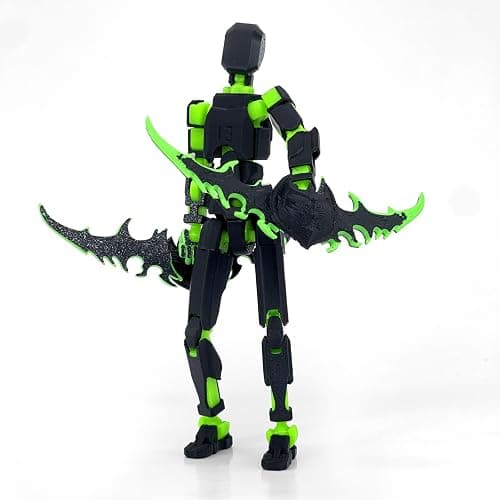 (Assembly Completed) T13 Action Figure Set, Titan 13 Robot Dummy 3D Printed robo 13 Action Figure Articulated, Lucky 13 Gift for Collectors Desktop Decorations (Golden) thumbnail 6