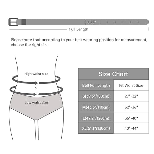 JASGOOD 4 Pack Skinny Women Leather Belt for Dresses Thin Waist Belt for Jeans Pants with Gold Buckle thumbnail 5