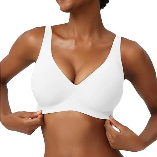 FITPPY Jelly Wireless Bras for Women No Underwire Deep V Push Up Seamless Bras Comfortable Tshirt Bralettes Everyday Bras - Image 1