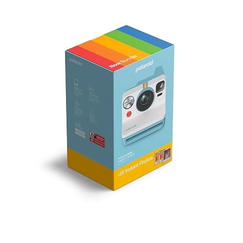 Polaroid Now 3rd Generation I-Type Instant Camera + Film Bundle - Now Artic Blue Camera + 16 Color Photos (6644) thumbnail 3