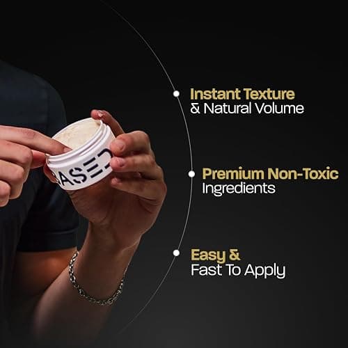 BASED Hair Clay for Men, Premium Hair Clay with Strong Hold, Texturizing Finish, & Low Shine, Hair Styling for Medium, Thick, Straight, or Wavy Hair, Santal Sandalwood Fragrance (3oz Pack of 1) thumbnail 4