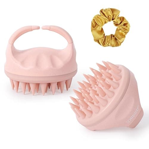 AIMIKE Kopfhaut Massagebürste, Weizenstroh Silikon Scalp Massager für Peeling und Verwendung mit Rosmarinöl zur stimulieren das Haarwachstum, Reduziert Schuppen, shampoo bürste für Nass & Trocken Haar - Image 1