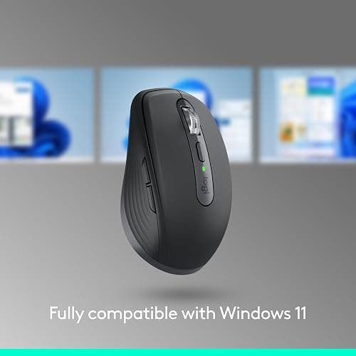 Logitech MX Anywhere 3S Compact Wireless Mouse, Fast Scrolling, 8K DPI Any-Surface Tracking, Quiet Clicks, Programmable Buttons, USB C, Bluetooth, Windows PC, Linux, Chrome, Mac - Pale Grey thumbnail 9