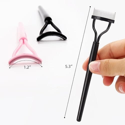 2 Pcs Eyelash Separator Tool Mascara Brushes Eyelash Comb Separator Definer Lash Comb for Combing, Separating Lashes thumbnail 2