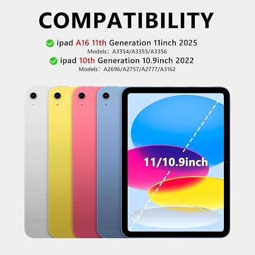 BQSS for iPad (A16) 11th/10th Generation Case with Keyboard, Gray | Detachable Bluetooth Keyboard Case with Pencil Holder for iPad 11-inch (A16) 2025 10th Gen 10.9 Inch 2022, Auto Wake/Sleep thumbnail 2
