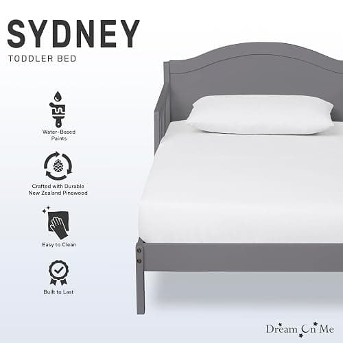Dream On Me Sydney Toddler Bed in Steel Grey, Greenguard Gold Certified thumbnail 5