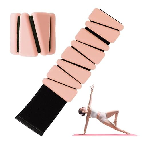 Wrist Weights Set of 2, Adjustable Silicone Workout Weights for Women and Men, Wearable Ankle/Wrist Weights Suitable for Yoga, Dance, Pilates, Pool Exercises and Jogging, 2lb - Image 1